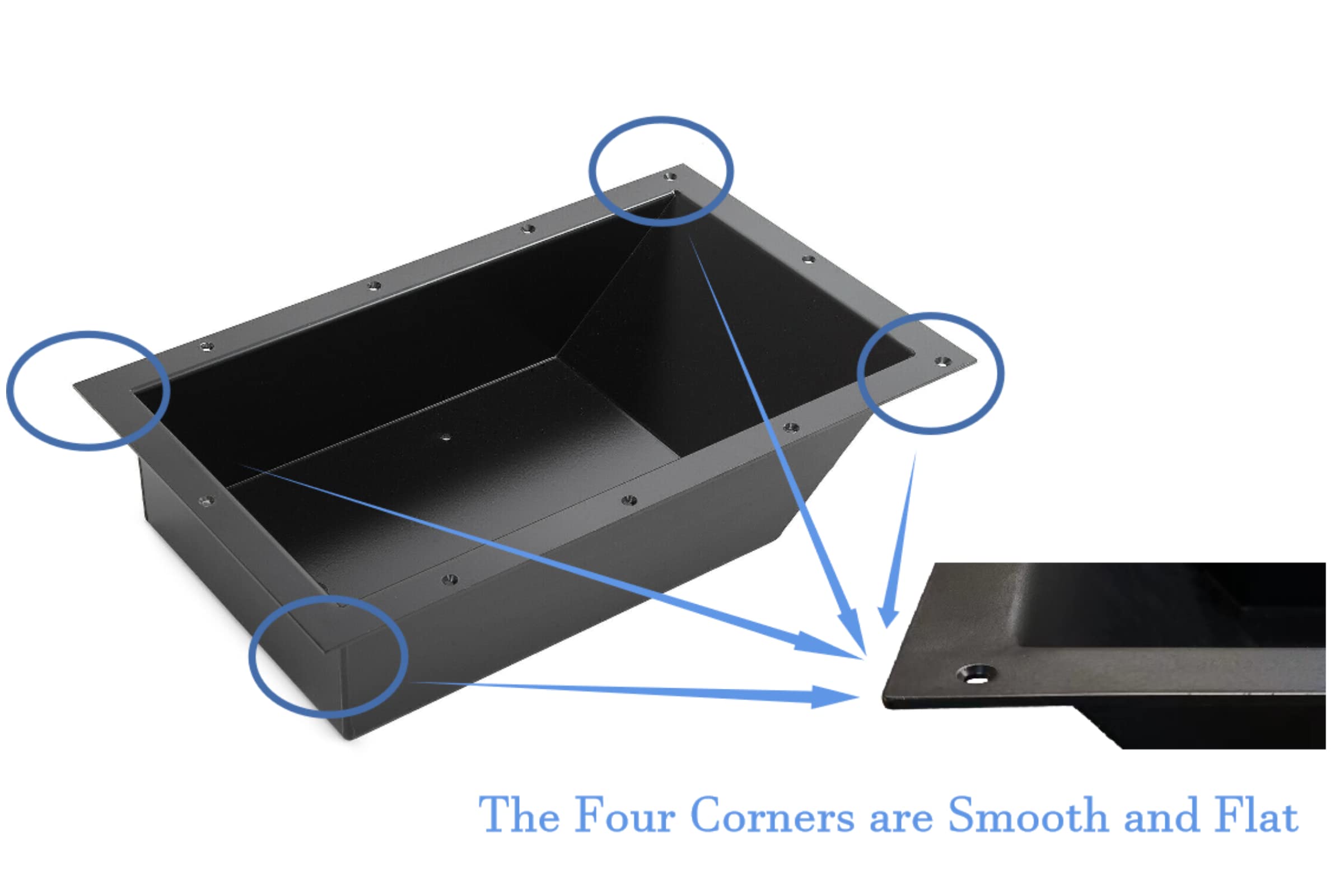 UanofCn 100RTMP Trolling Motor Tray for Minn Kota Motor Corded Foot Pedal Control Pan Coated Aluminum and Recessed