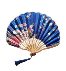 prylio foldable fan folding hand fan hand held fans silk bamboo folding fans chinese style for church wedding gift vintage home decor folding fan handheld fans (color : a)