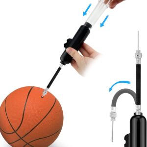 BROTOU Ball Pump & Bike Pump, Inflate Air Pump with 3 Needles, 2 Nozzles and 2 Bike Tire Valve Adapter Hand Pump Kit for Soccer Ball, Basketball, Volleyball, Balloons, Bikes