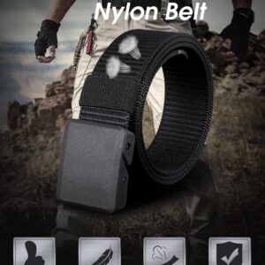 JASGOOD Nylon Canvas Breathable Military Tactical Men Waist Belt With Plastic Buckle