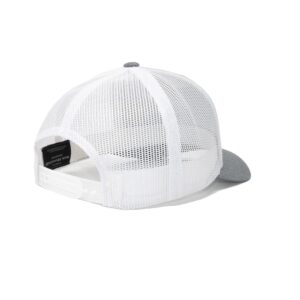 RAM ADVANTAGE American Strength Trucker Hat | PVC Patch Snapback Cap Premium Quality Durable Comfortable Fit (American Strength Heather White)