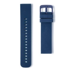 Wristology Quick Release Easy Change Replacement Soft Silicone Rubber Watch Band Strap for Men Women 18mm (Navy Blue) SB02-18