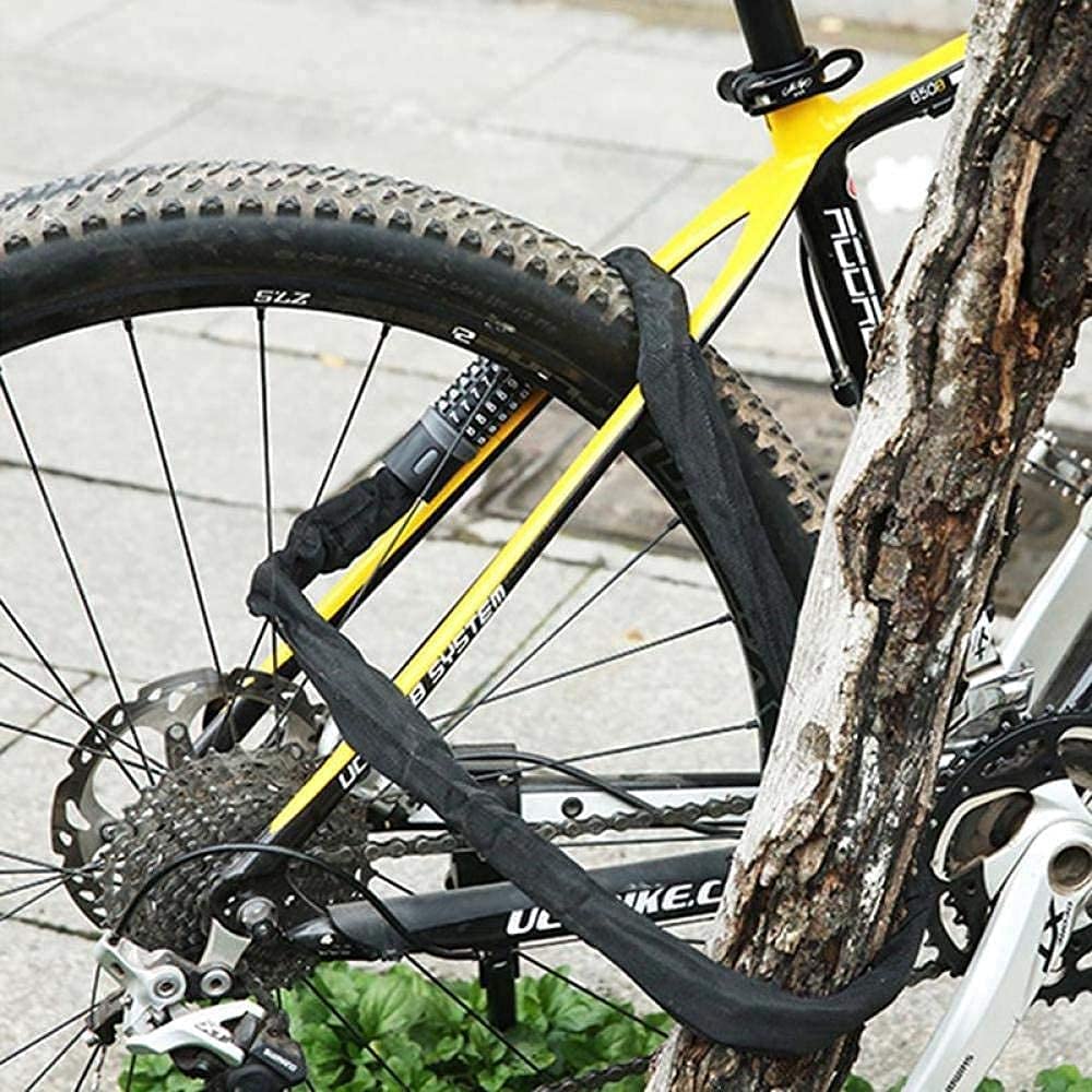 Bicycle Locks Heavy Duty Anti Theft Bike Lock Outdoors Bike Lock,Bike Lock Password Bike Digital Chain Lock Security Outdoor Anti-Theft Lock Motorcycle Cycling Bike Accessories (Size : 0.9m)