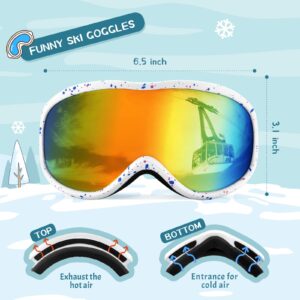 Supertrip Kids Ski Goggles, Anti-Fog Snow Snowboard Goggles for Kids Boys Grils Youth Age 5-15