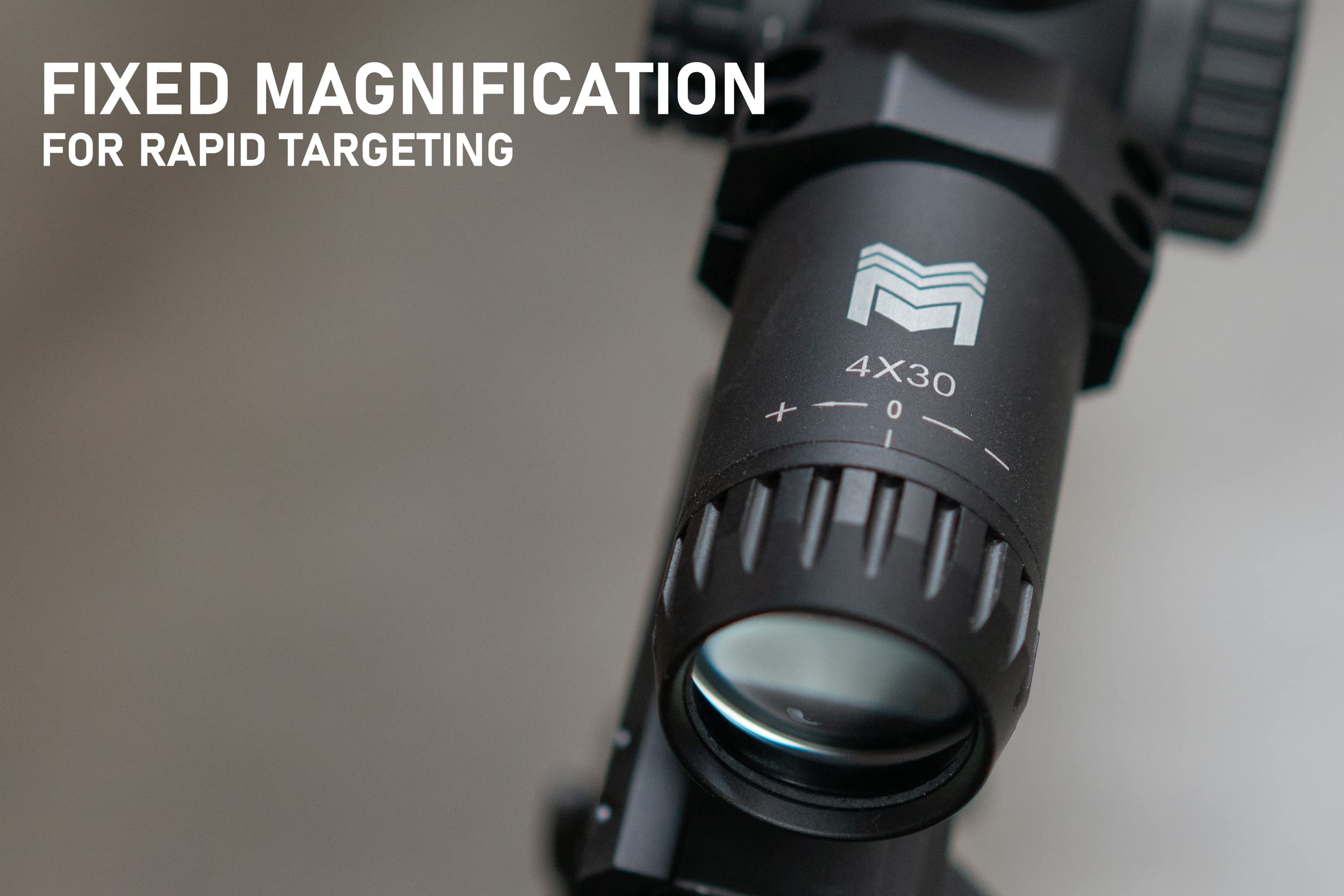 Monstrum Stealth 4x30 Fixed Magnification Scope | Black | MX1 Reticle