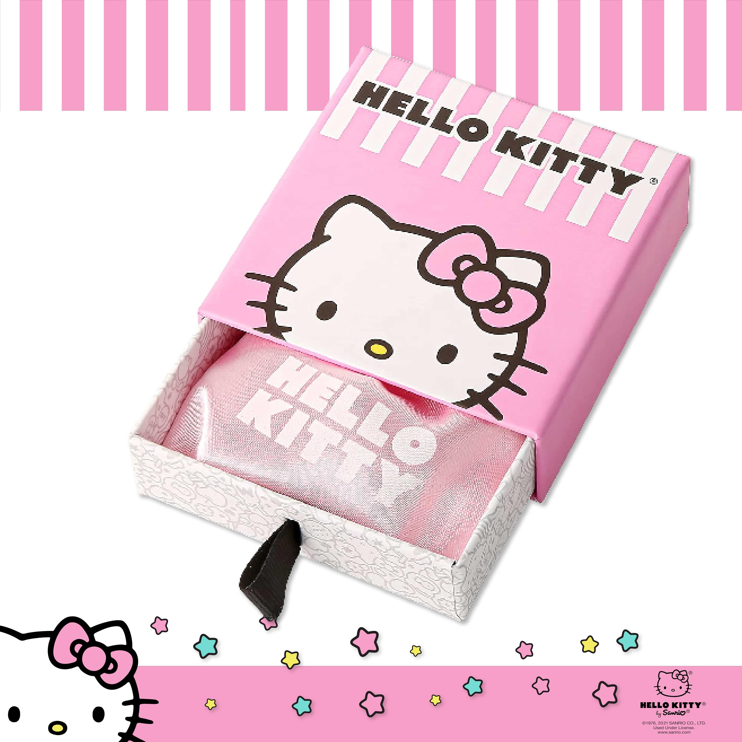 SALLY ROSE Sanrio Hello Kitty Necklace 18" - Sterling Silver Necklace with Hello Kitty Silhouette and Bow Pendant Officially Licensed