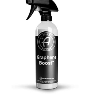 Adam's Graphene Boost - Graphene Ceramic Coating Spray For Car Detailing | Adds Protection & Extends The Life Of Top Coat Ceramics | Maintenance Spray On Wipe Off | Car Boat RV Motorcycle (16oz)