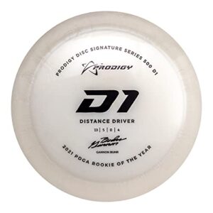 prodigy disc gannon buhr 500 d1 | 2022 signature series edition | 170-174g | disc golf distance driver | great for headwind & overstable drives | overstable distance driver | colors may vary