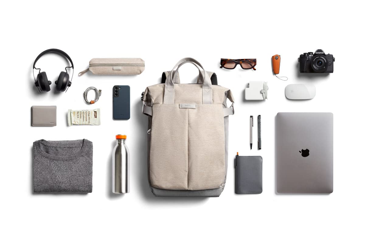 Bellroy Tokyo Totepack, water-resistant woven convertible backpack and tote bag - Saltbush