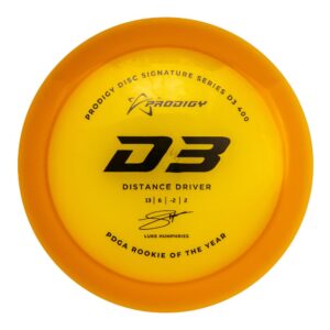 prodigy disc luke humphries 400 d3 | 2022 signature series edition | 170-174g | stable disc golf distance driver | extremely durable | designed for all players | colors may vary