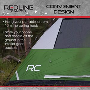 Redline Canyon 6 Person Pop Up Family Camping Tent - Dome Style Waterproof Windproof and Weather Resistant Large Tent for Camping, Hiking, Mountaineering