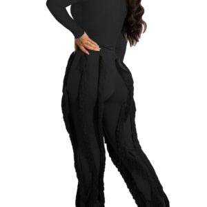 Vakkest Tassel Bodycon Long Pants Tracksuit Sets for Women Ladies Girls Females Two Piece Outfits Activewear Sweatpants