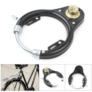 Zhisheng Anti-theft Lock With keys Iron Bicycle U-Lock Wheel Lock Set Fits E-Bike, Mountain Bike, Road Bike