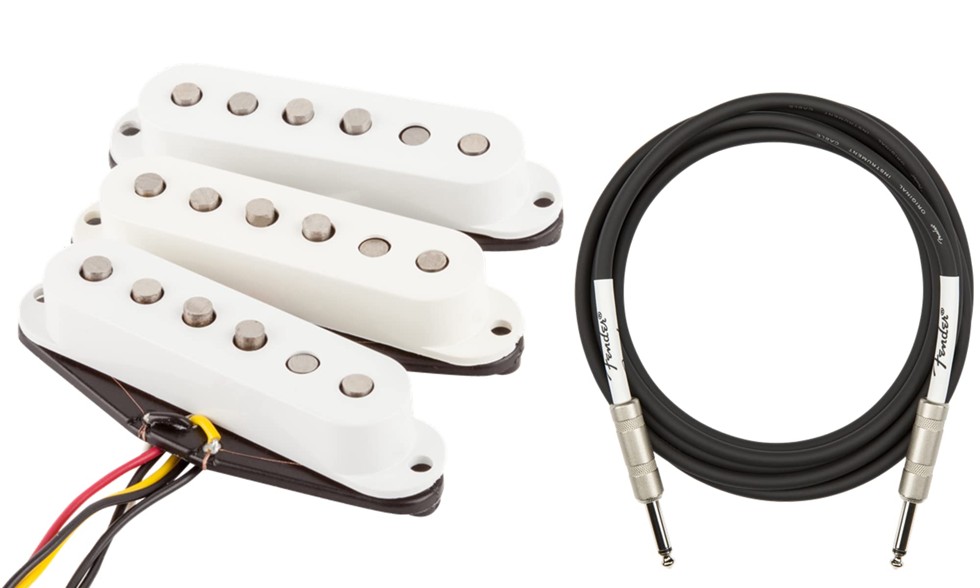 Fender Tex-Mex Stratocaster Pickups Bundle with Instrument Cable