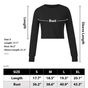 Cosy Pyro 3-Pack Long Sleeve Crop Tops Workout Athletic Gym Shirts Cropped Sweatshirts for Women Black/Gray/Navy M