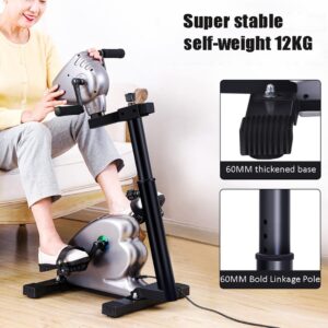 Motorized Pedal Exerciser with Protector Bracket, Physical Rehabilitation Electric Exercise Bike with Leg Arm Workout for Elderly Handicapped & Disabled