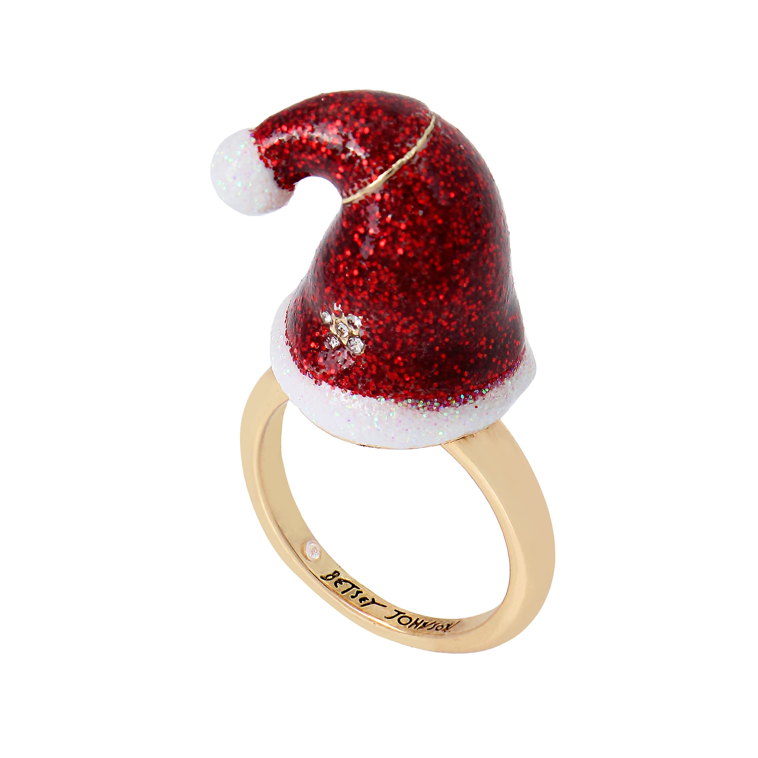 Betsey Johnson Santa Hat Statement Ring