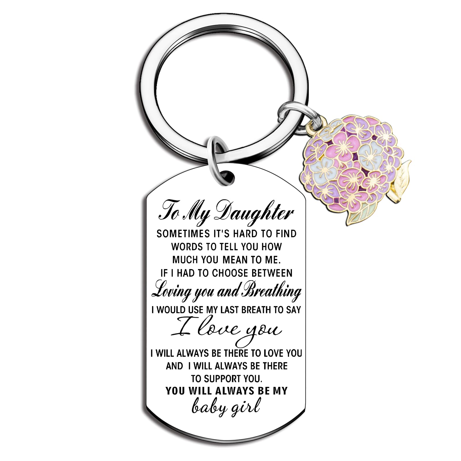 WXCATIM Gifts For Daughter Keychain Daughter Gifts From Mom Gifts For Daughters Adult From Mothers Daughter Birthday Gifts Accessories Teen Girl Gifts Trendy Stuff Mothers Day Christmas Pretty