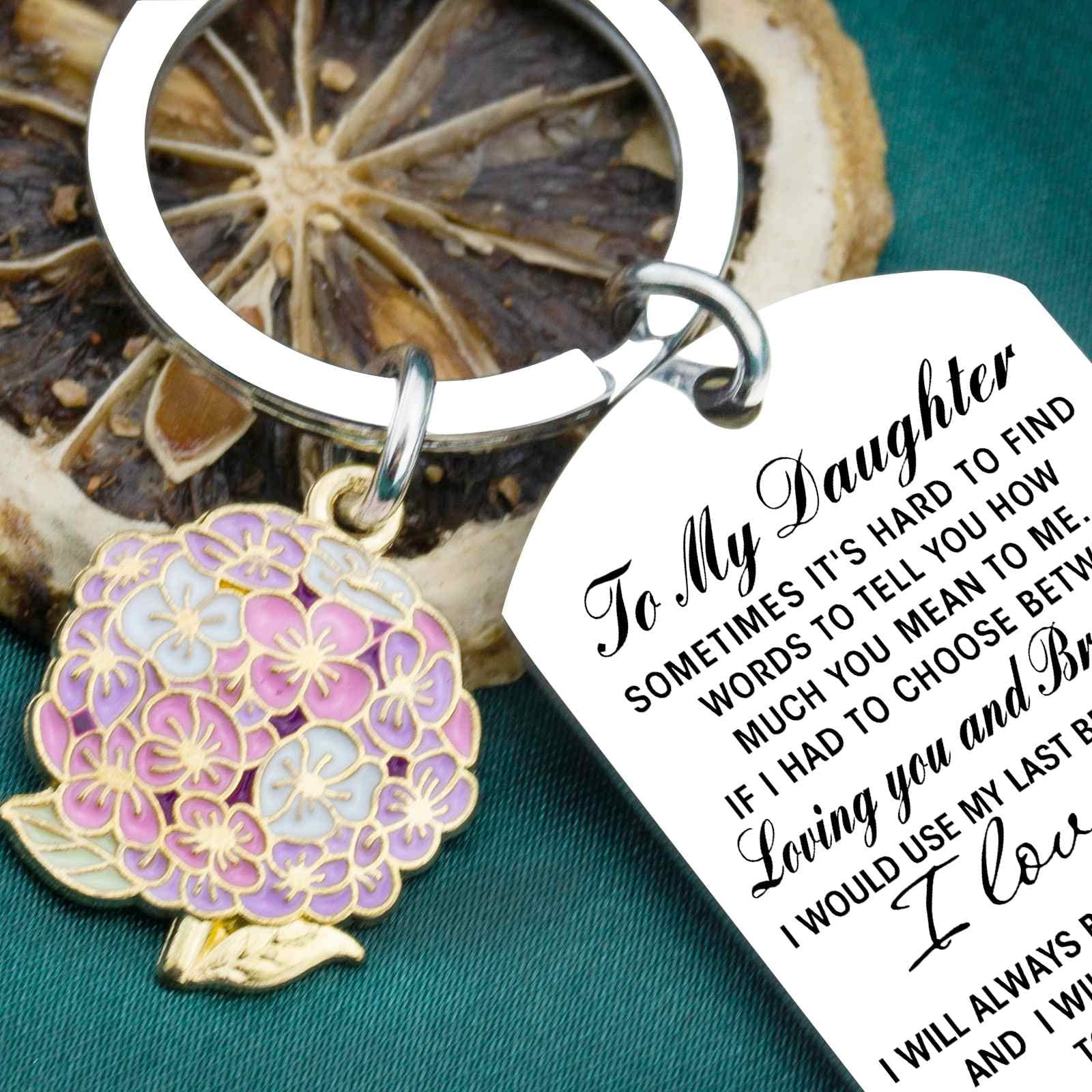 WXCATIM Gifts For Daughter Keychain Daughter Gifts From Mom Gifts For Daughters Adult From Mothers Daughter Birthday Gifts Accessories Teen Girl Gifts Trendy Stuff Mothers Day Christmas Pretty