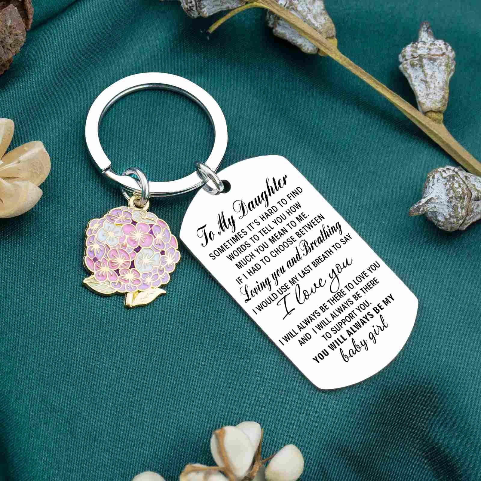 WXCATIM Gifts For Daughter Keychain Daughter Gifts From Mom Gifts For Daughters Adult From Mothers Daughter Birthday Gifts Accessories Teen Girl Gifts Trendy Stuff Mothers Day Christmas Pretty