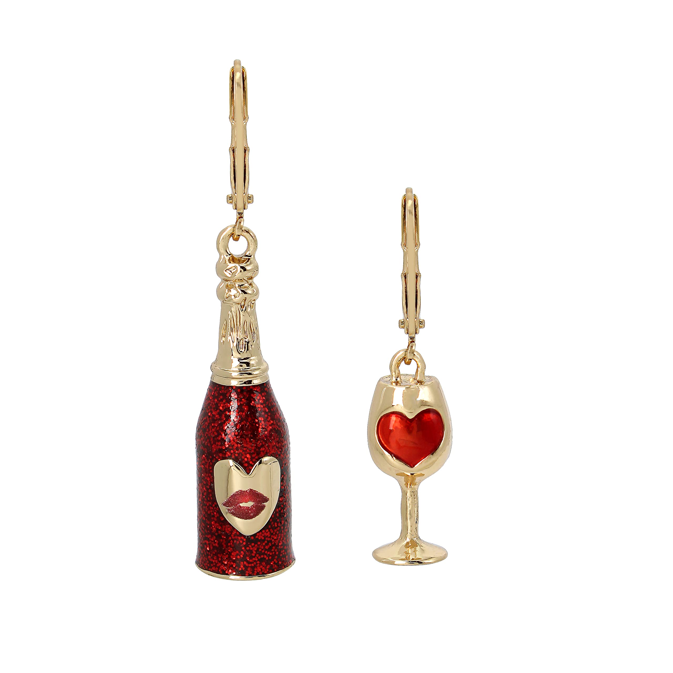 Betsey Wine Mismatched Earrings