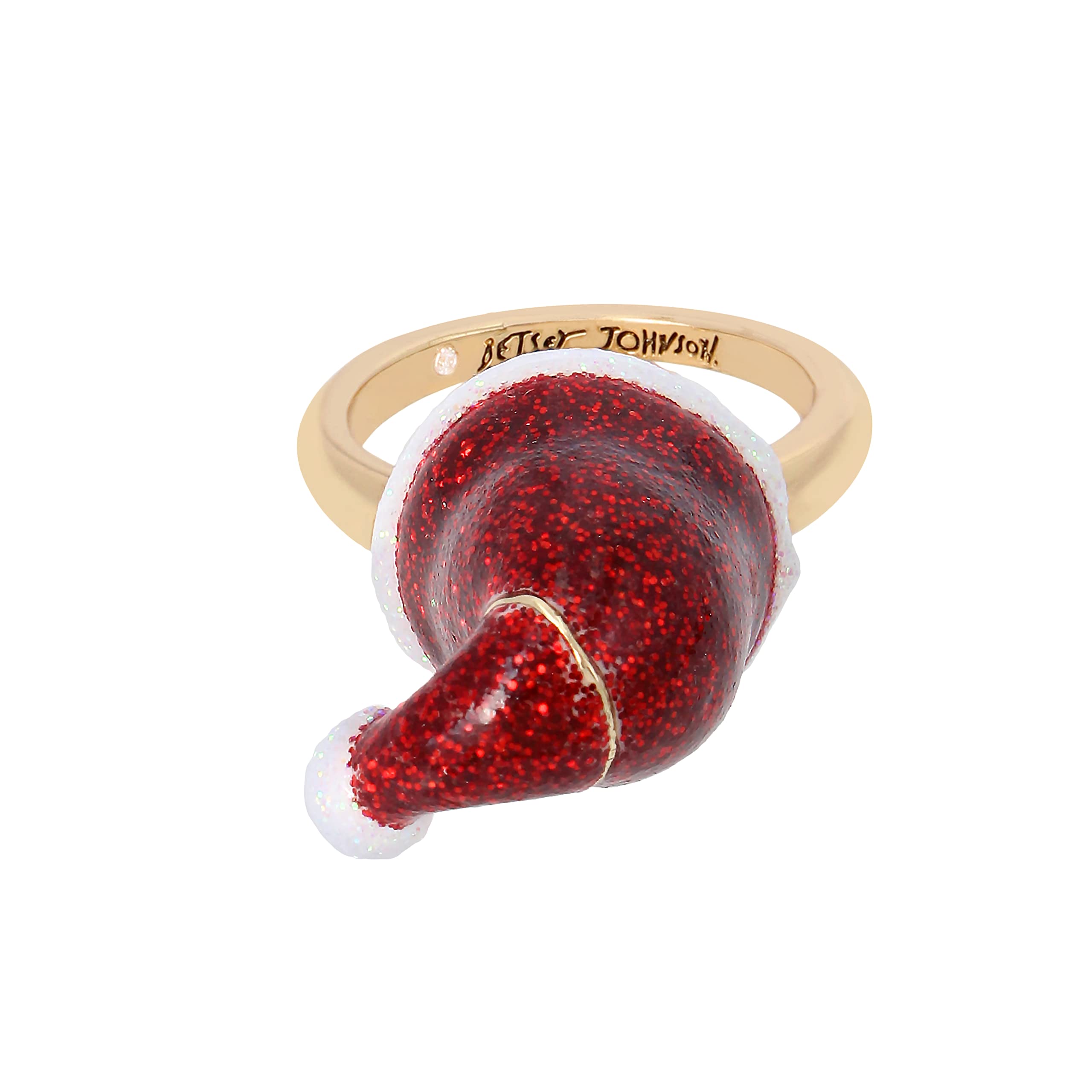 Betsey Johnson Santa Hat Statement Ring