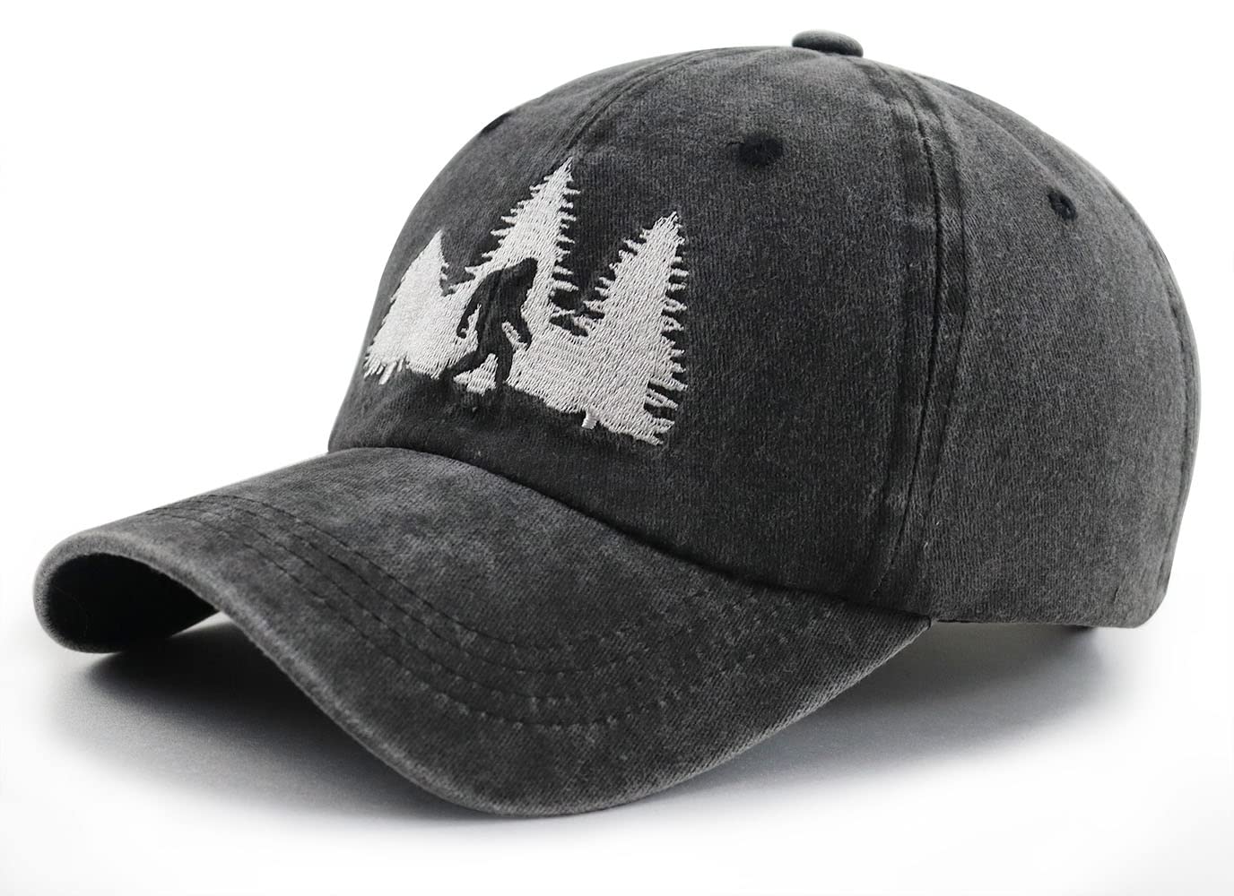 Bigfoot Gifts for Men Women, Sasquatch Forest Decor Baseball Cap, Adjustable Cotton Embroidered Dad Hats, Funny Big Foot Gifts for Sasquatch Lovers Hunters Campers Hikers