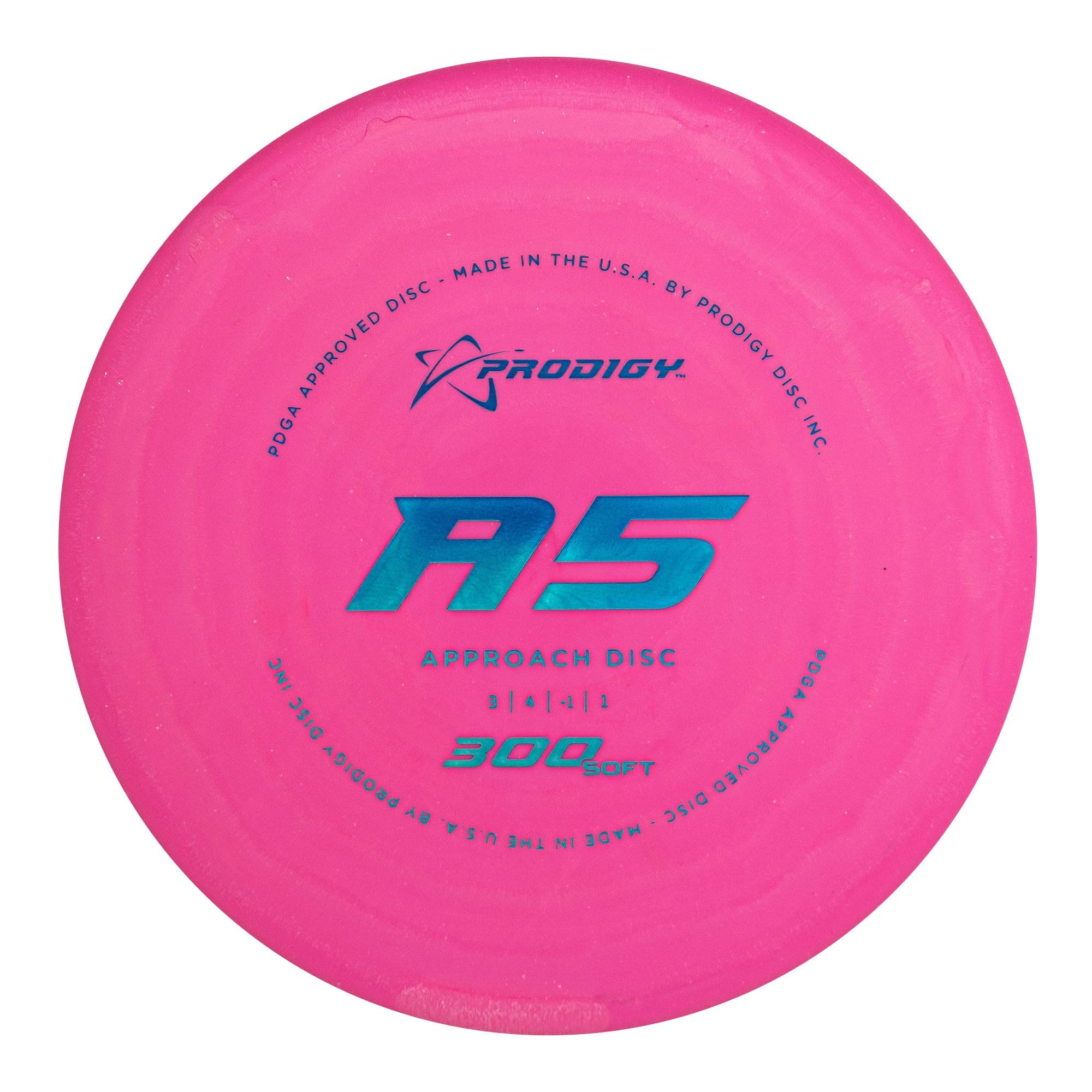 Prodigy Disc 300 Soft A5 | Slightly Overstable Disc Golf Approach Disc | 170-177g | Stable Disc Golf Approach | 300 Soft Plastic | Comfortable Backhand or Forehand | Colors May Vary