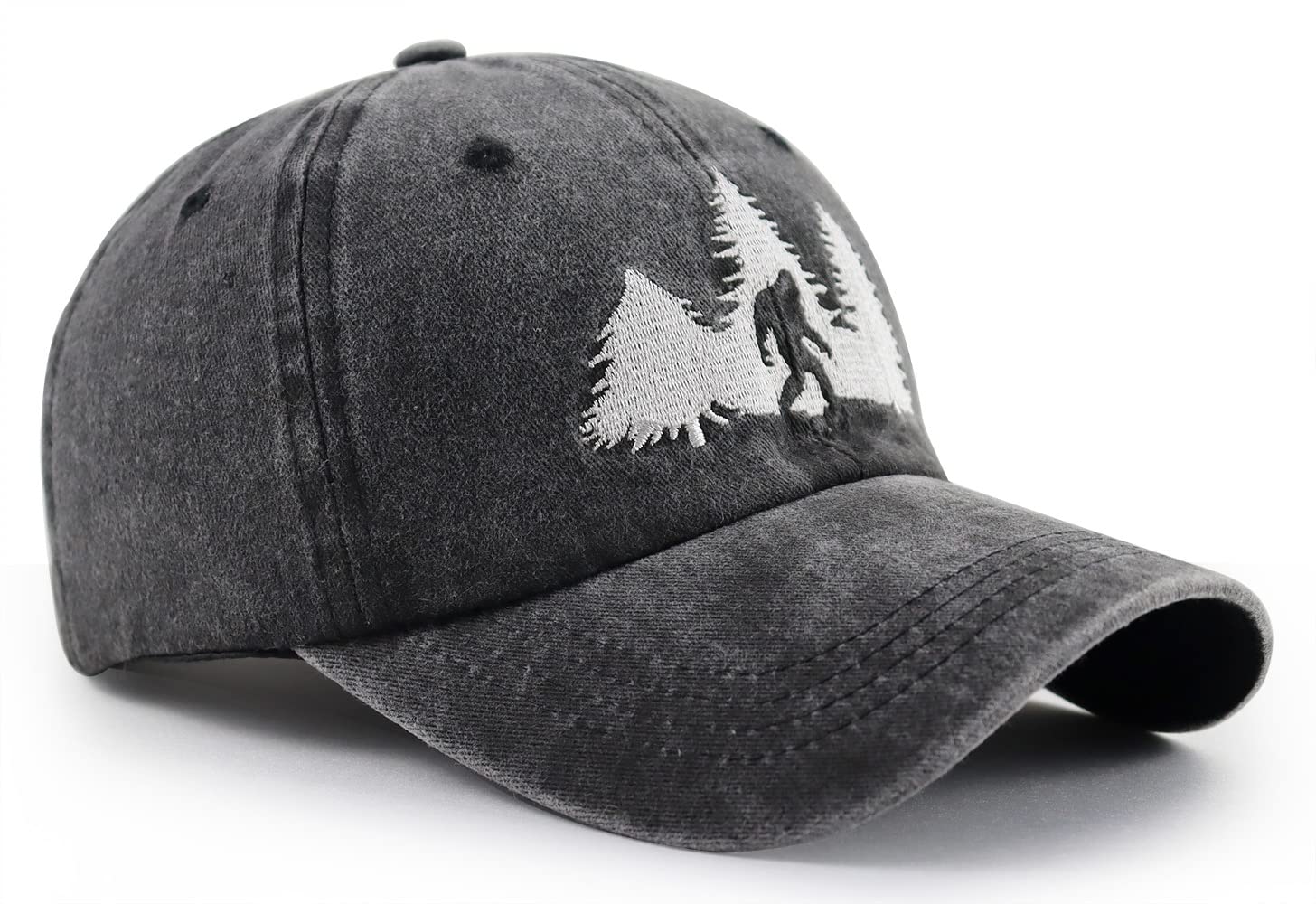 Bigfoot Gifts for Men Women, Sasquatch Forest Decor Baseball Cap, Adjustable Cotton Embroidered Dad Hats, Funny Big Foot Gifts for Sasquatch Lovers Hunters Campers Hikers