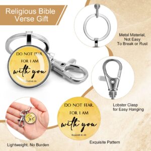 Fumete Christian Keychain Bulk Bible Verse Religious Keychain Scripture Quote Inspirational Gifts Supplies for Men Women (18)