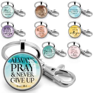 fumete christian keychain bulk bible verse religious keychain scripture quote inspirational gifts supplies for men women (18)