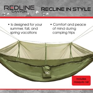 Redline Canyon Sleeping Bag Travel Hammock with Mosquito Net - Lightweight Sleeping Bags for Adults Warm Weather Camp Tree Hammock