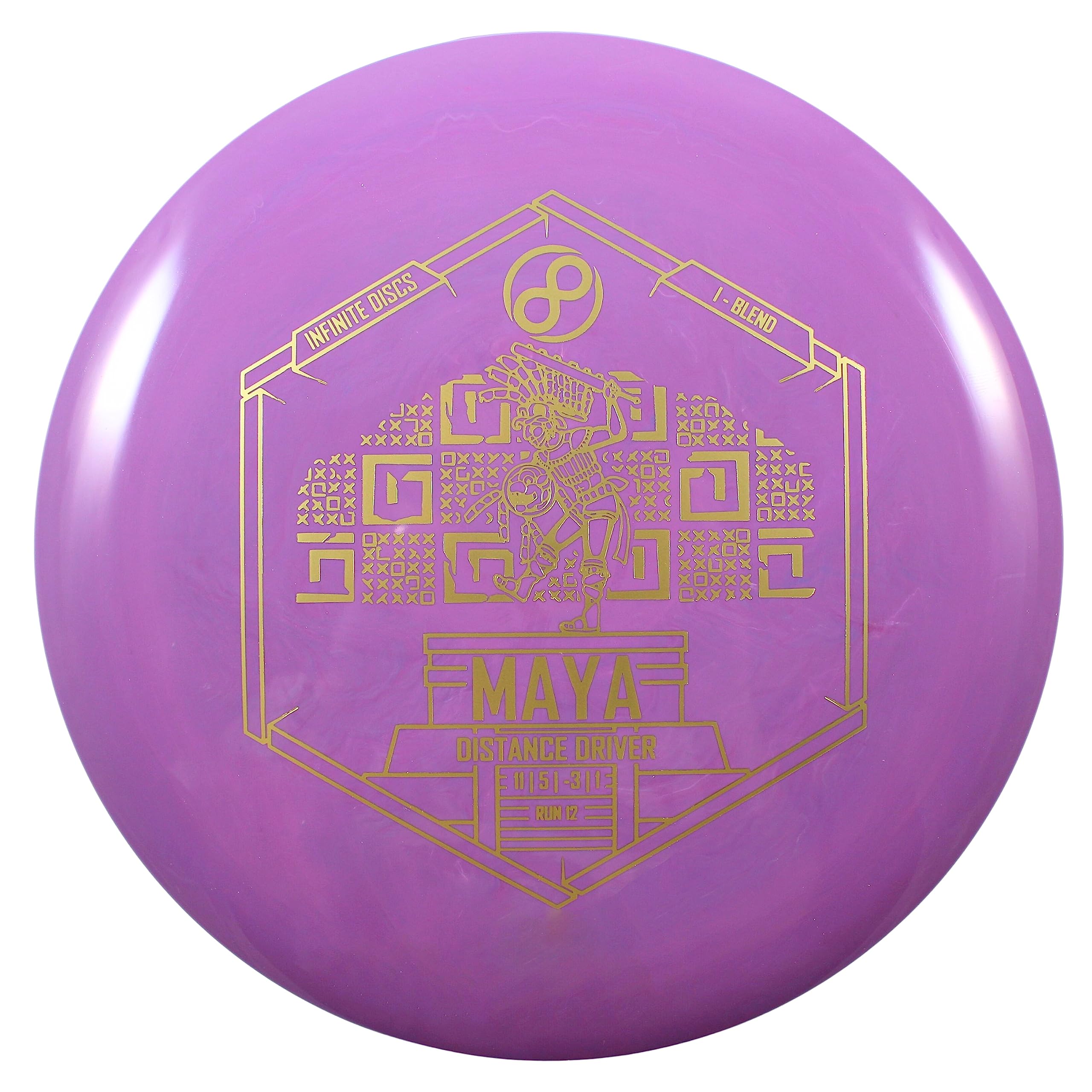 Infinite Discs | Maya | Maximum Distance Disc Golf Driver | I-Blend (173-176 Grams, Red)