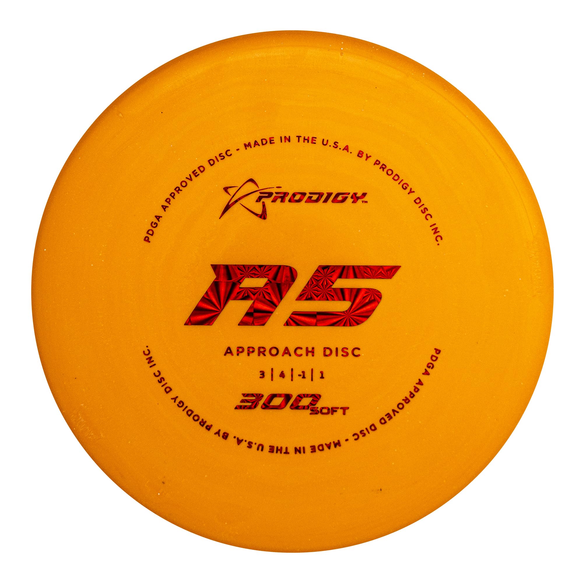 Prodigy Disc 300 Soft A5 | Slightly Overstable Disc Golf Approach Disc | 170-177g | Stable Disc Golf Approach | 300 Soft Plastic | Comfortable Backhand or Forehand | Colors May Vary