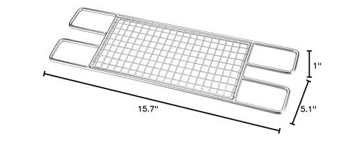 CAMPINGMOON 304 Stainless Steel Cooking Grates for Camping Stove Grill Campfire Open Fire with Carry Bag MTG-C (L 15.7 x W 5.1 Cooking grate (MTG-D))
