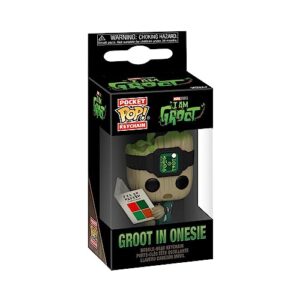 Funko Pop! Keychain: Marvel - I Am Groot, Groot in Onesie with Book