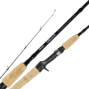 okuma celilo graphite lightweight ultra light freshwater rods, ce-c-762lb, black