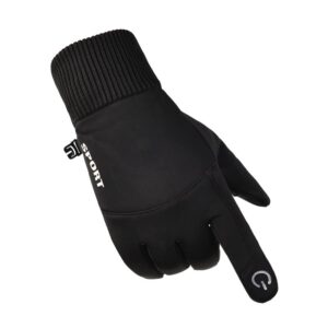 Angjiny Winter Gloves Men Women Touch Screen Glove Cold Weather Warm Gloves Freezer Work Gloves Suit for Running Driving Bike Cycling Working Hiking