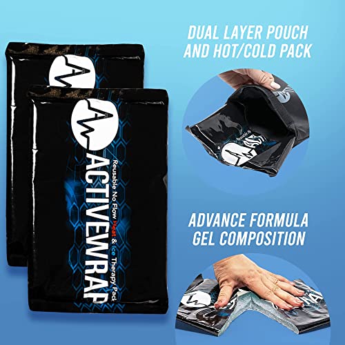 ActiveWrap Bundle - Foot and Ankle Ice Pack Wrap with Reusable Ice Packs for Injuries