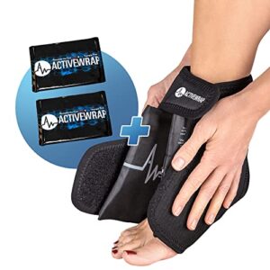 activewrap bundle - foot and ankle ice pack wrap with reusable ice packs for injuries