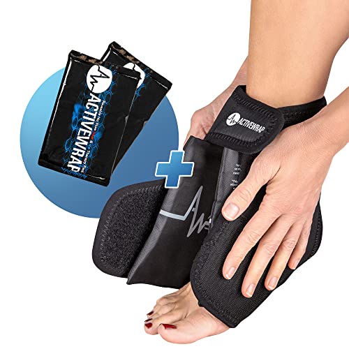 ActiveWrap Bundle - Foot and Ankle Ice Pack Wrap with Reusable Ice Packs for Injuries