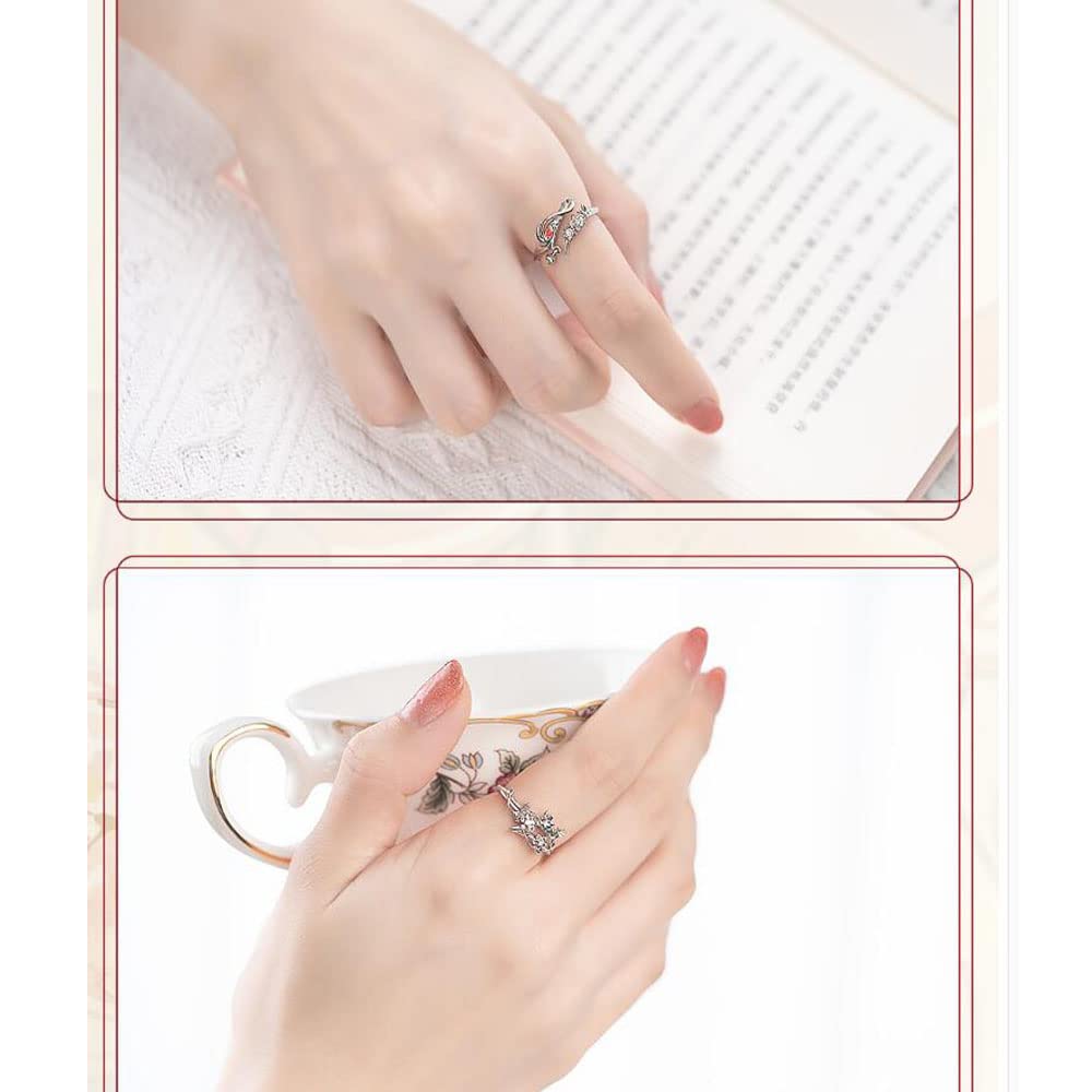 Heaven Official's Blessing: Tian Guan Ci Fu 925 Sterling Silver Finger Ring Cosplay Figure Jewelry, (A pair)