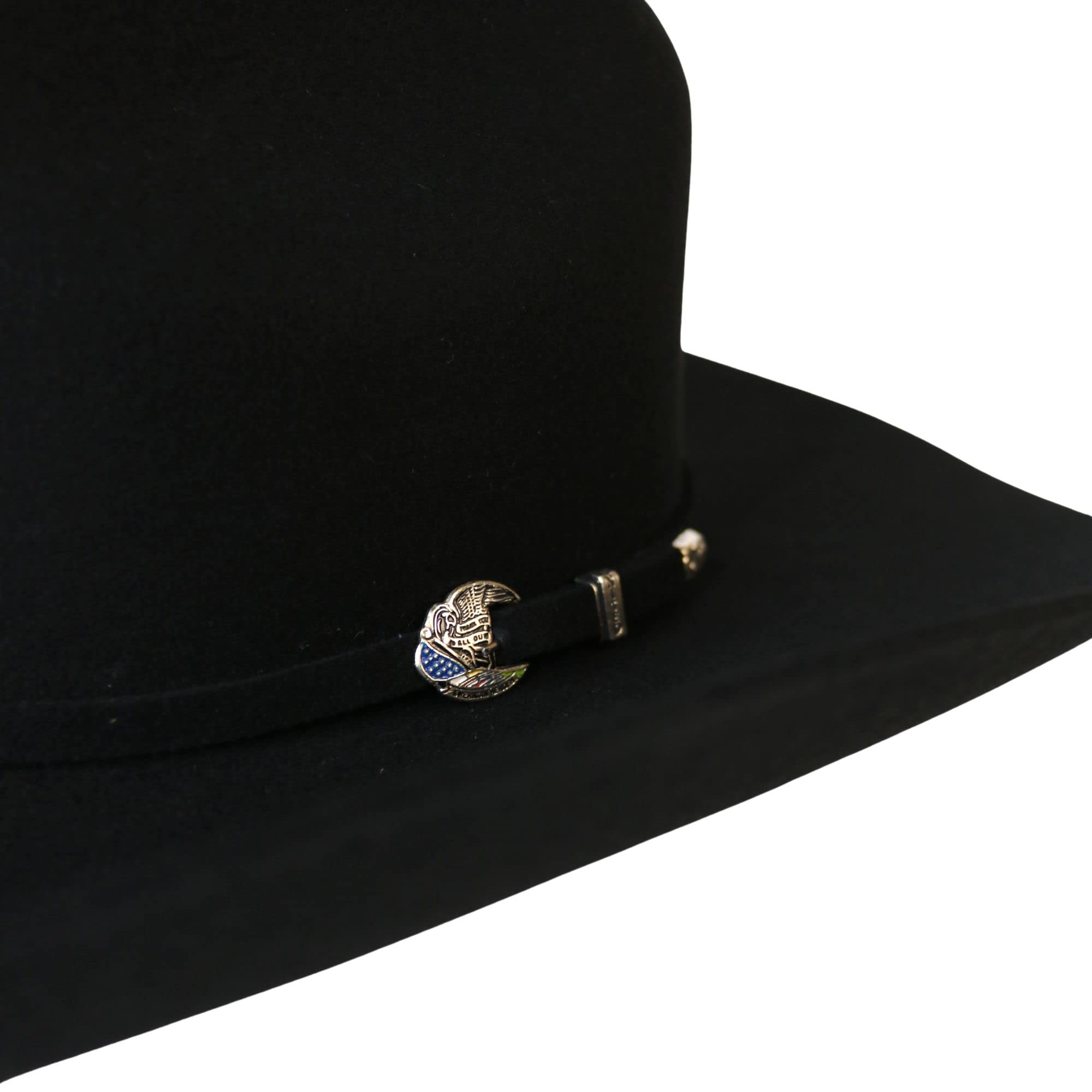 Justin Americana Black 3X Wool Cowboy Hat (7 1/4)