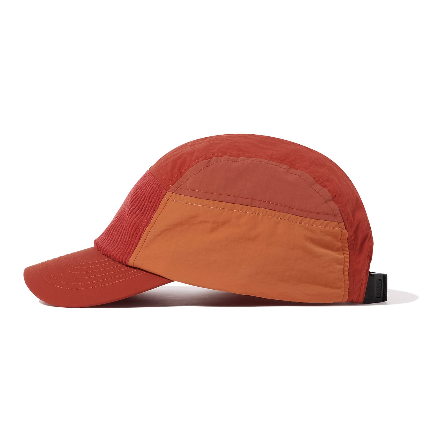 Croogo Camper 5-Panel Cap Waterproof Baseball Cap Nylon Lightweight Running Caps Five Panel Snapback Hats Unisex,Orange-WBBC8