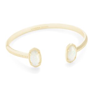 Kendra Scott Elton Bracelet in 14k Gold-Plated Brass, Fashion Jewelry for Women, White Opal