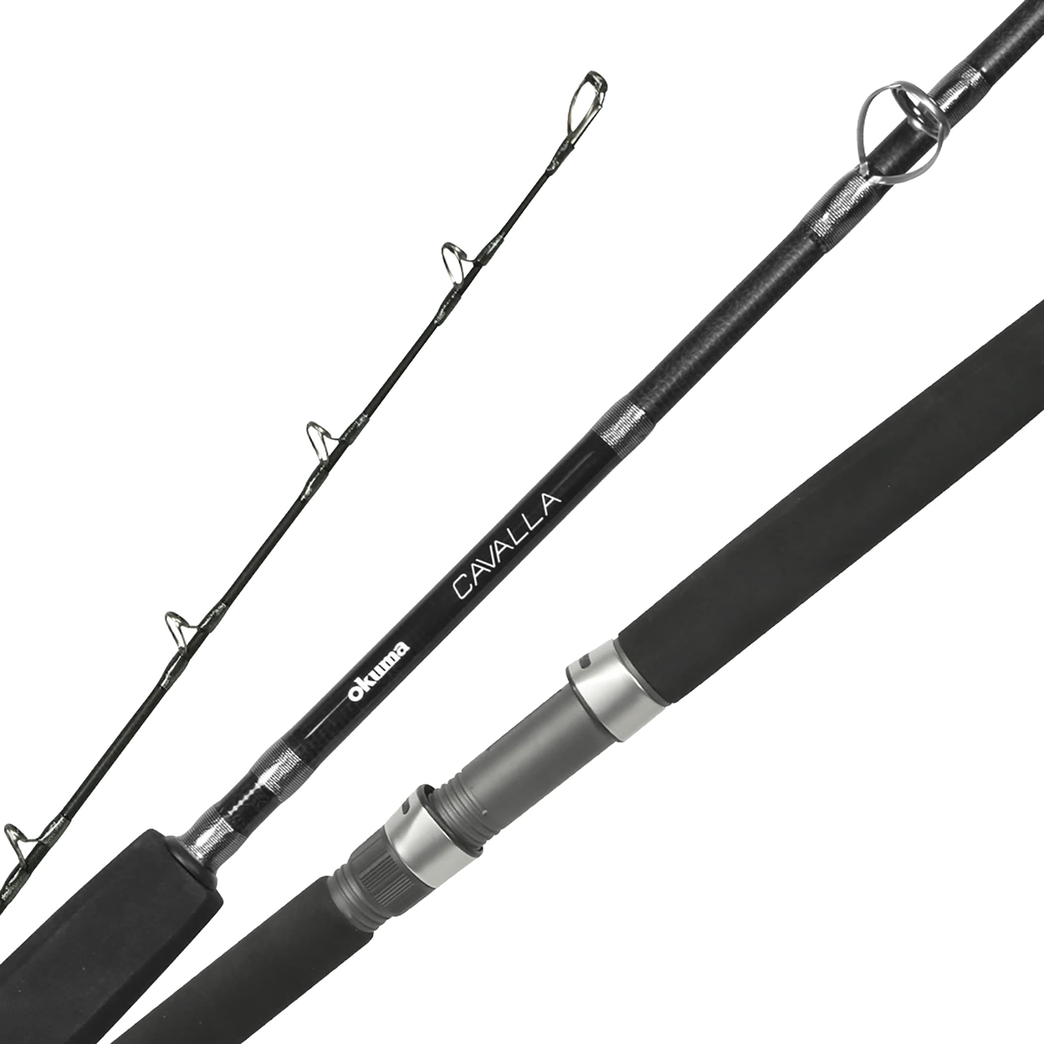 Okuma Cavalla 24 Ton Carbon Blank UFR Tip Boat Rod- CAV-C-601MH, Black, 6' 0"