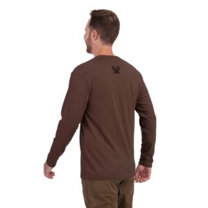 Vortex Optics Core Logo Long Sleeve Shirts (Brown Heather, X-Large)