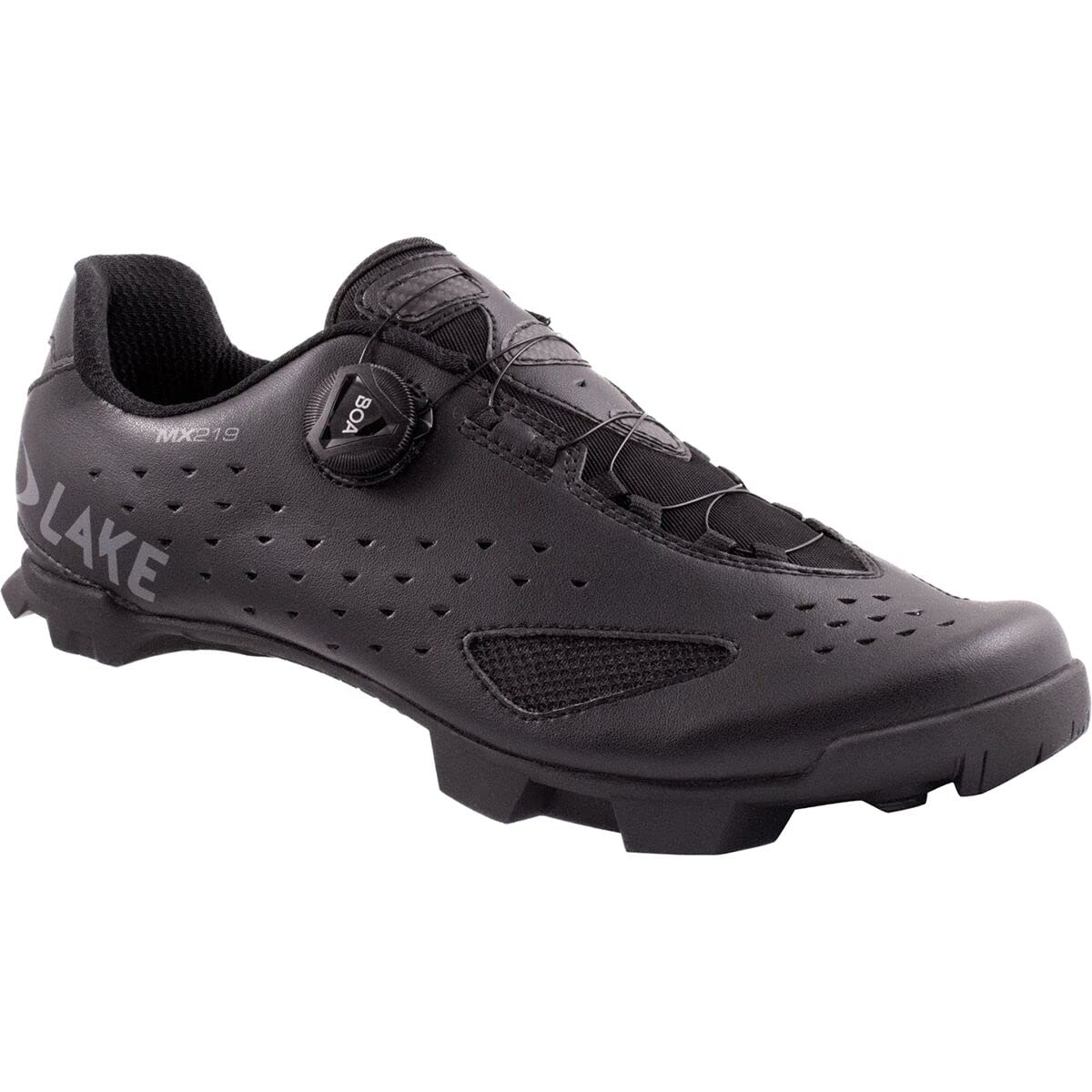 Lake Mx219 Cycling Shoe - Men's Black/Grey, 43.5