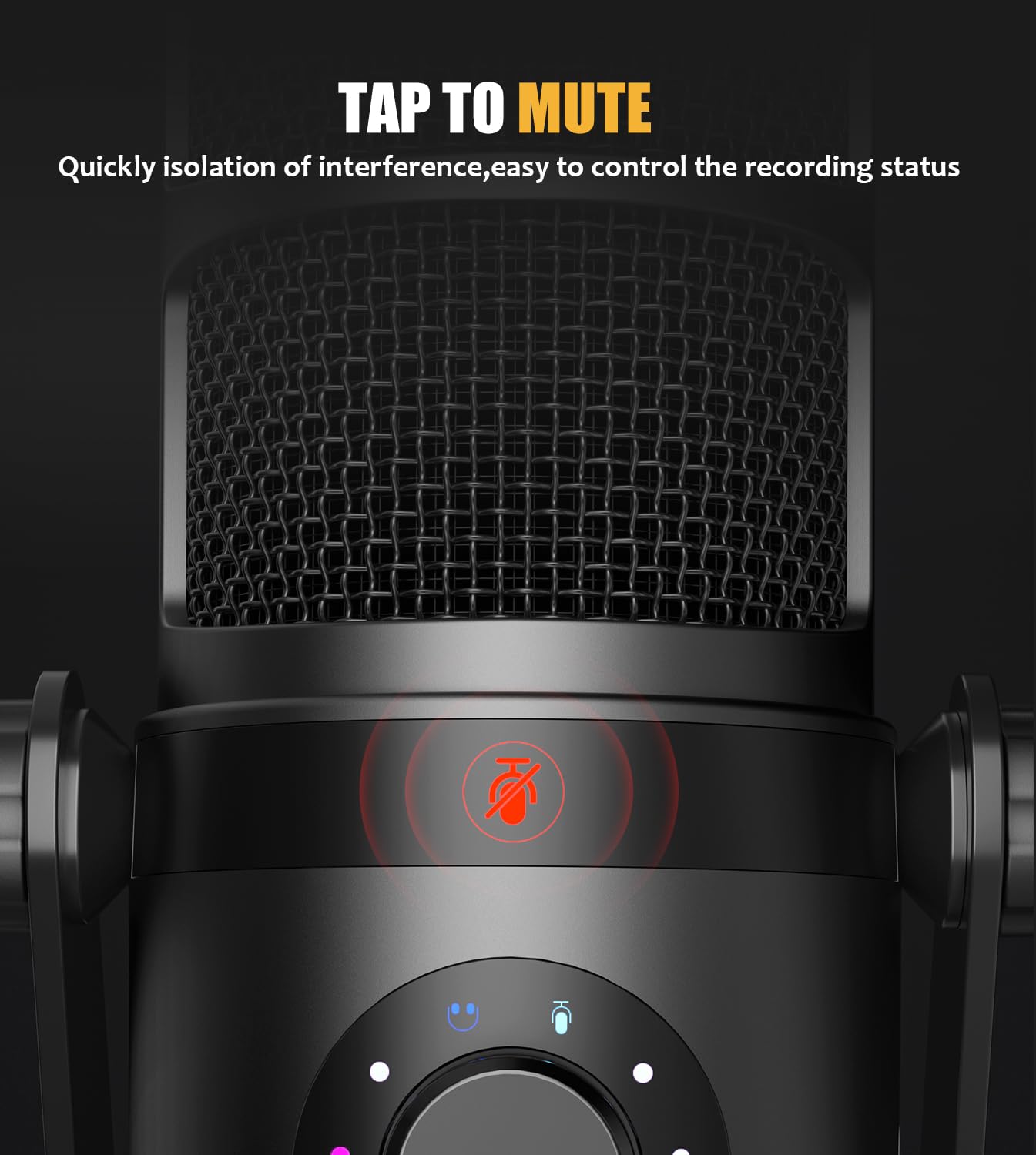 MAONO Dynamic Microphone, USB/XLR Podcast PC Microphone with Software, EQ,Tap-to-Mute, Headphone Jack, Gain Knob & Volume Control, Studio Mic for Broadcast, Recording, Streaming & Gaming (PD400X)