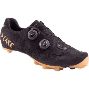 Lake Mx238 Gravel Cycling Shoe - Men's Black Suede/Gold, 45.0